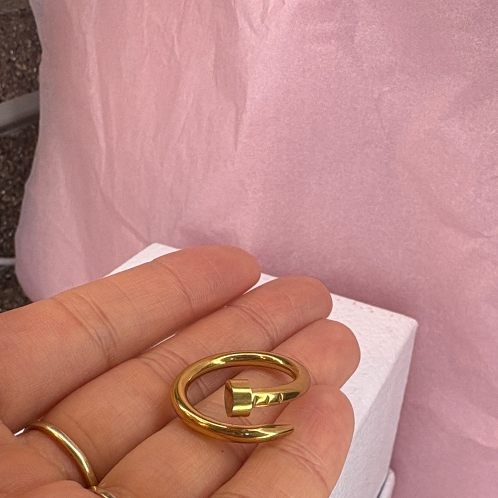 Gold Nail Design Ring